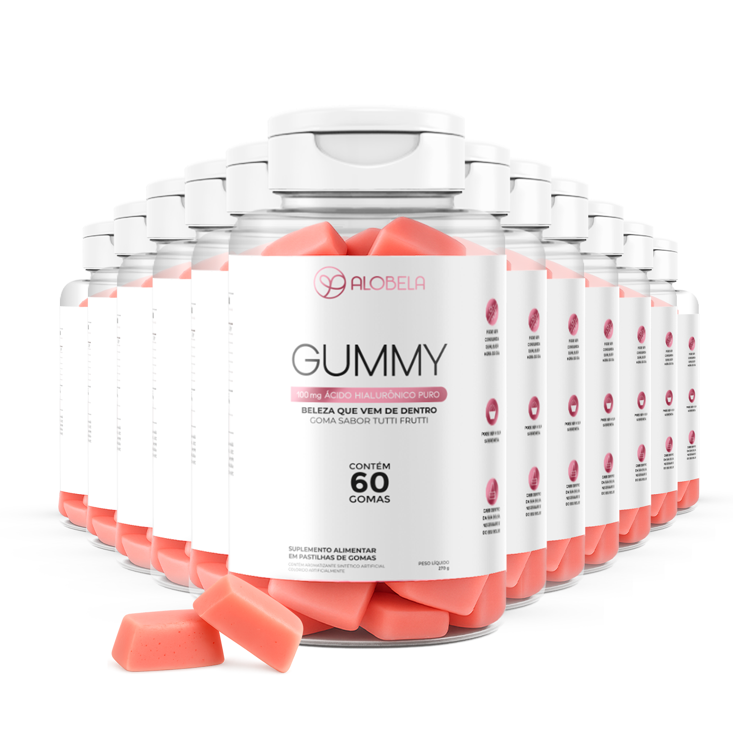 Pote Goma de Ácido Hialurônico Puro