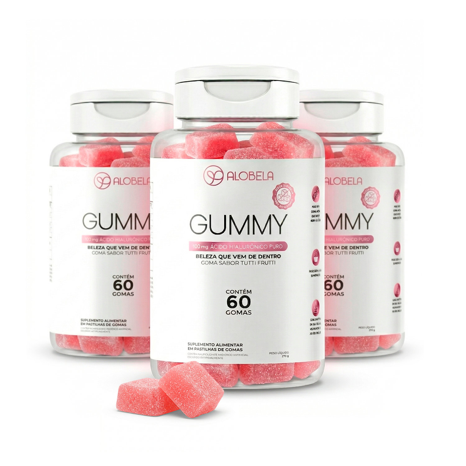 Pote Goma de Ácido Hialurônico Puro