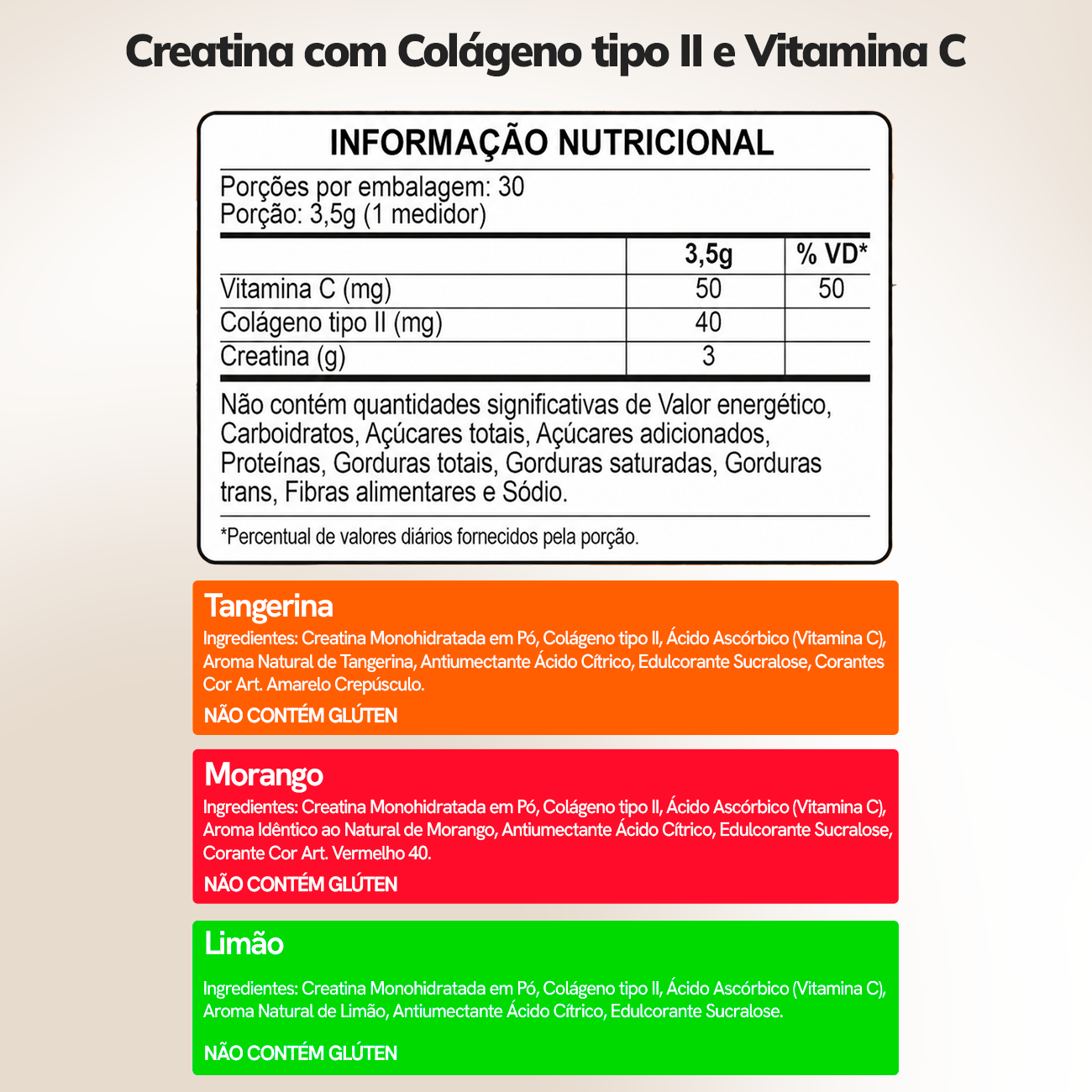 3 Creatinas em pó e ganhe 1 Colágeno Verisol®