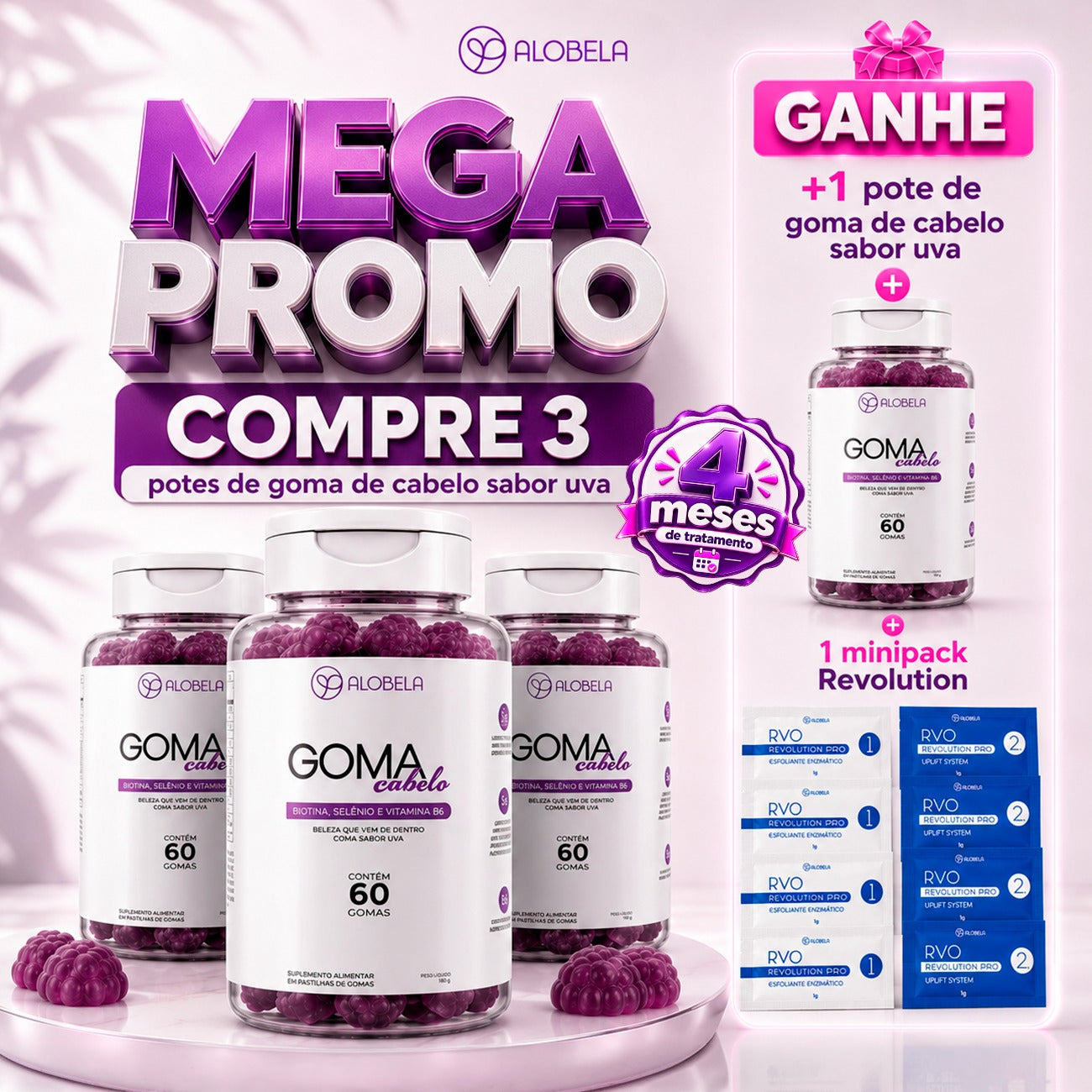 Pote Goma de Cabelo