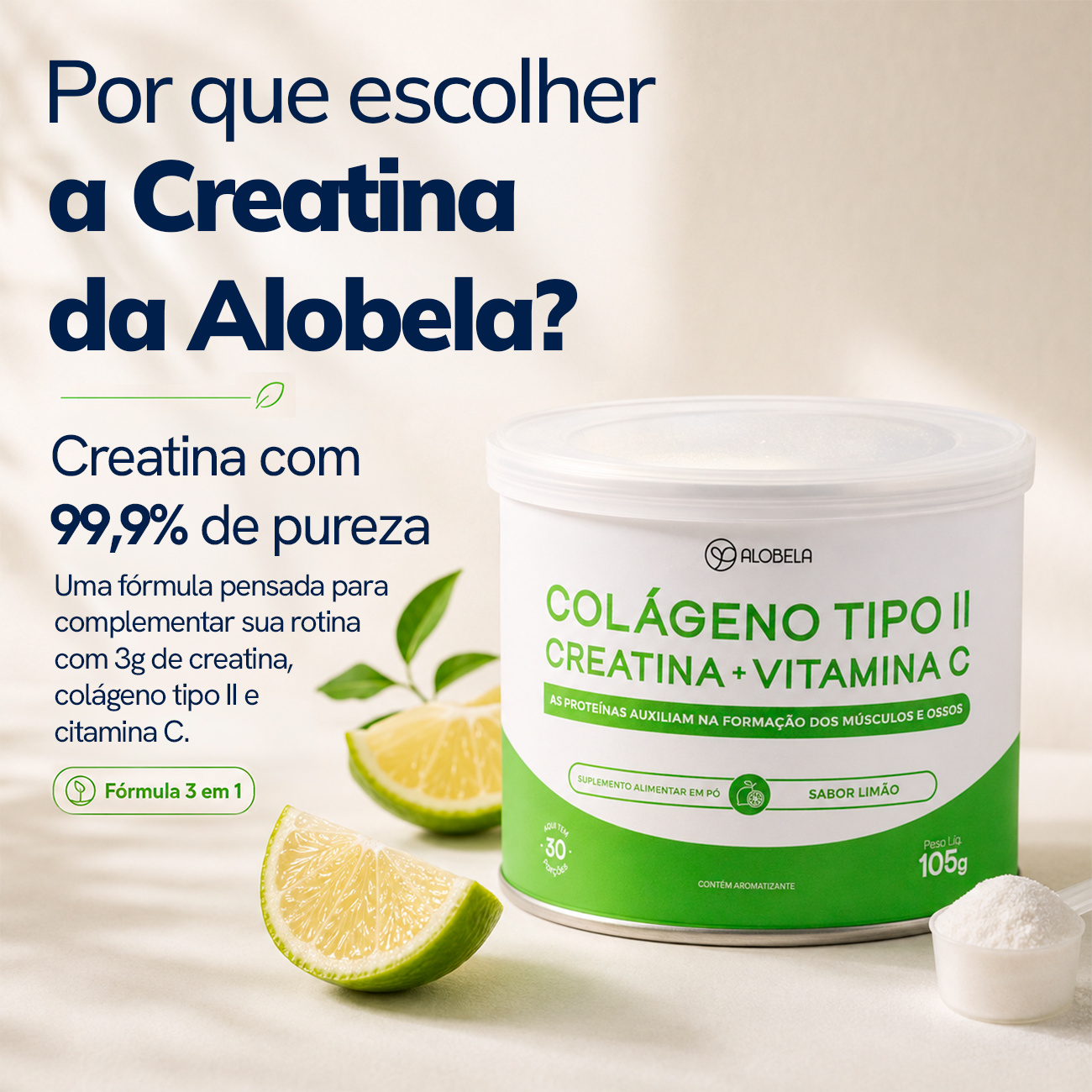 3 Creatinas em pó e ganhe 1 Colágeno Verisol®