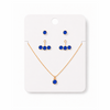 Conjunto Semijoia Azul Strass
