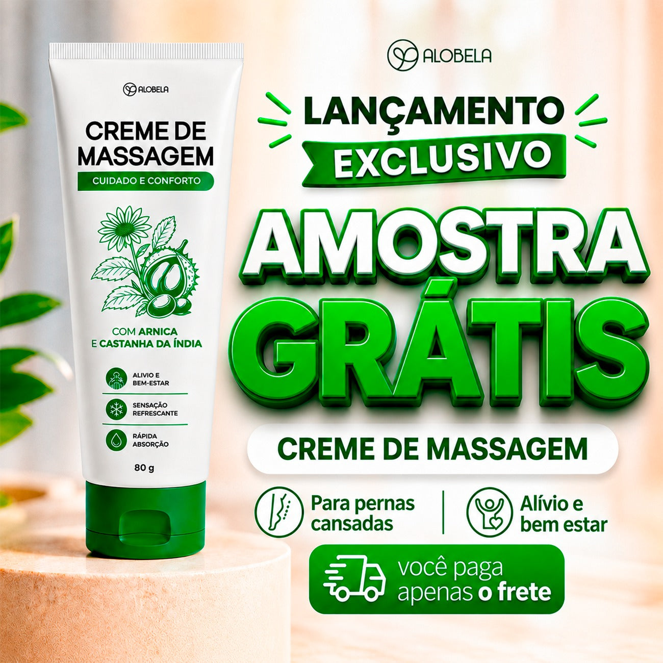 Creme com Arnica - Amostra Grátis