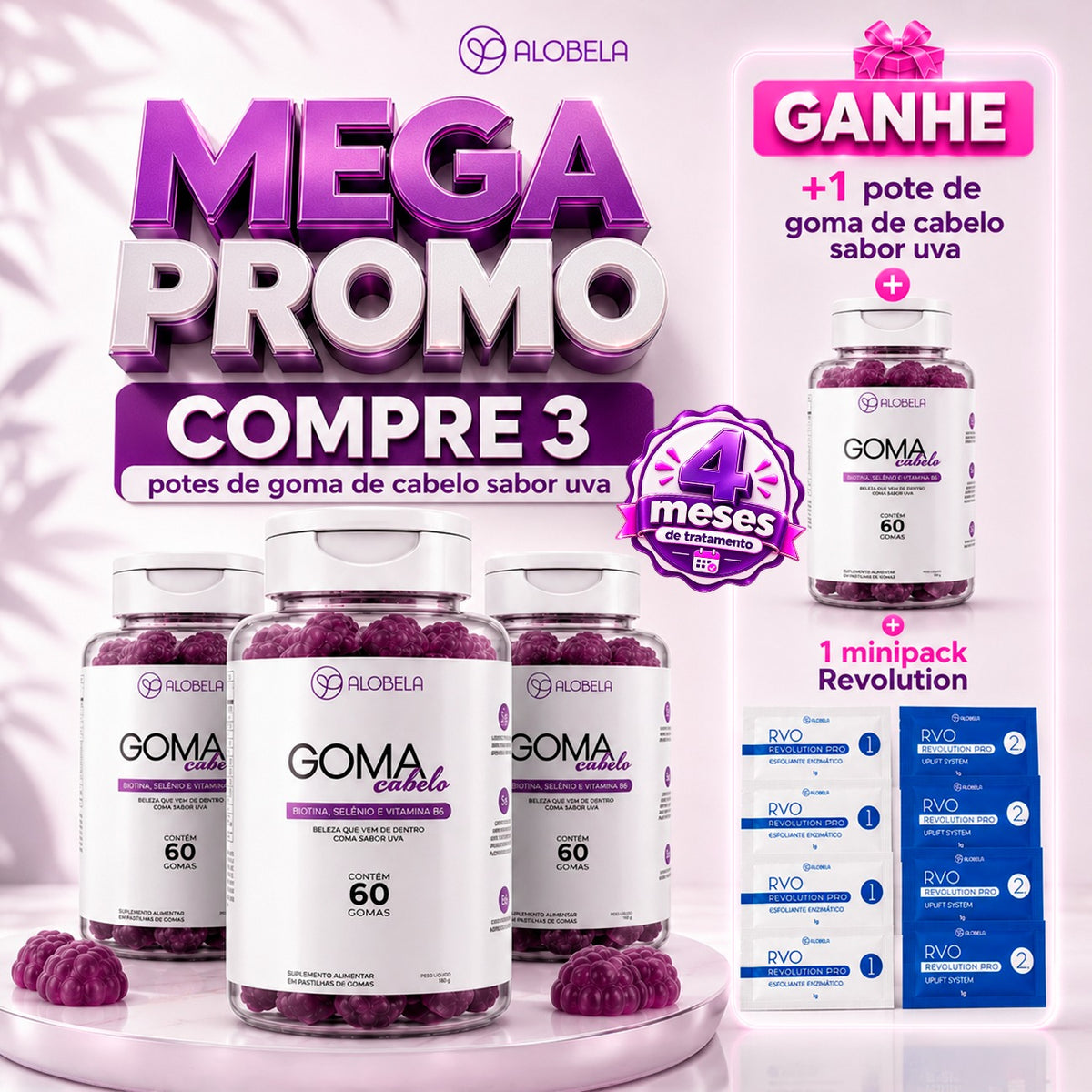 Pote Goma de Cabelo