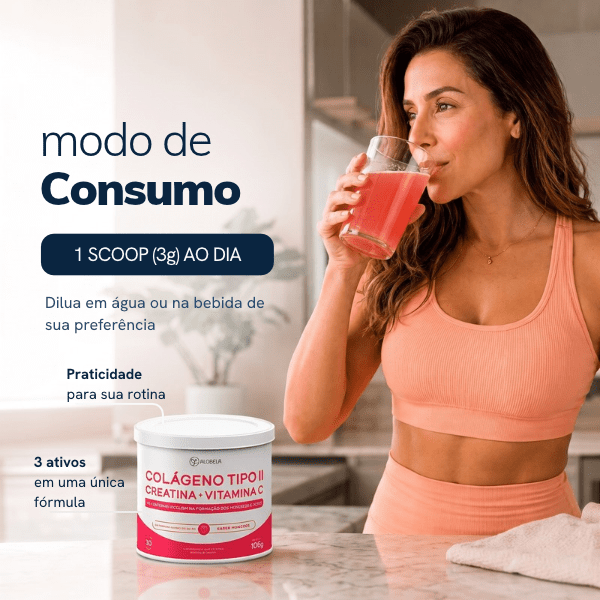 Creatina com Colágeno Tipo II e Vitamina C