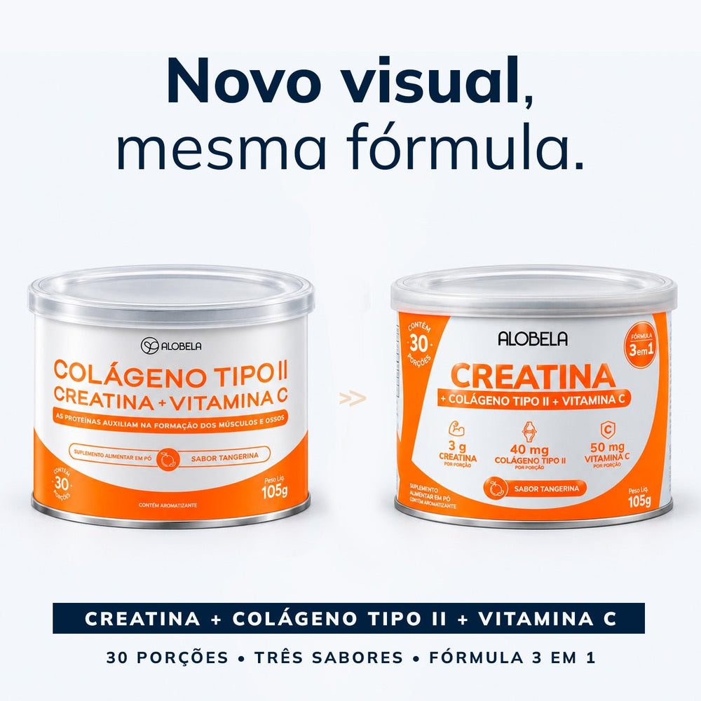 Creatina com Colágeno Tipo II e Vitamina C