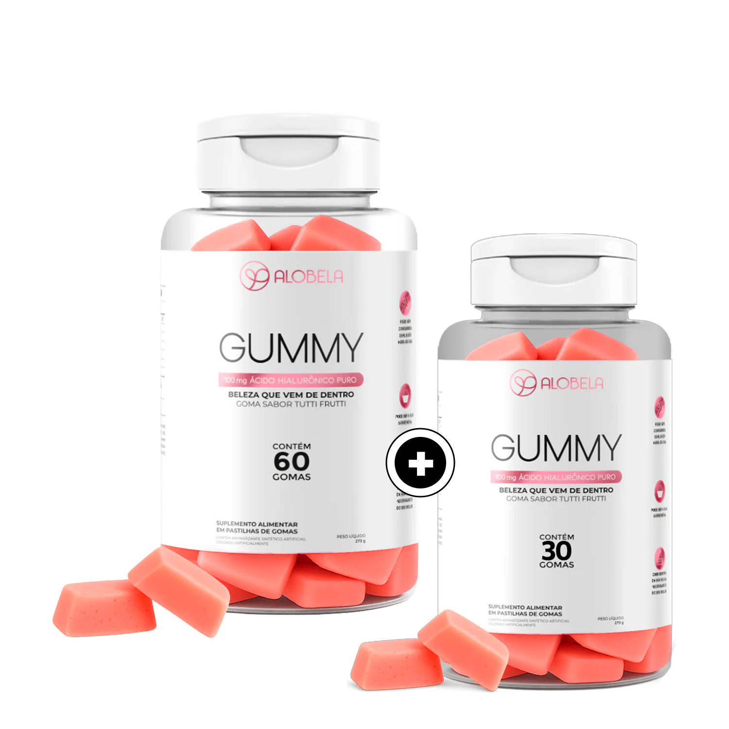 Pote Goma de Ácido Hialurônico Puro - Leve mais